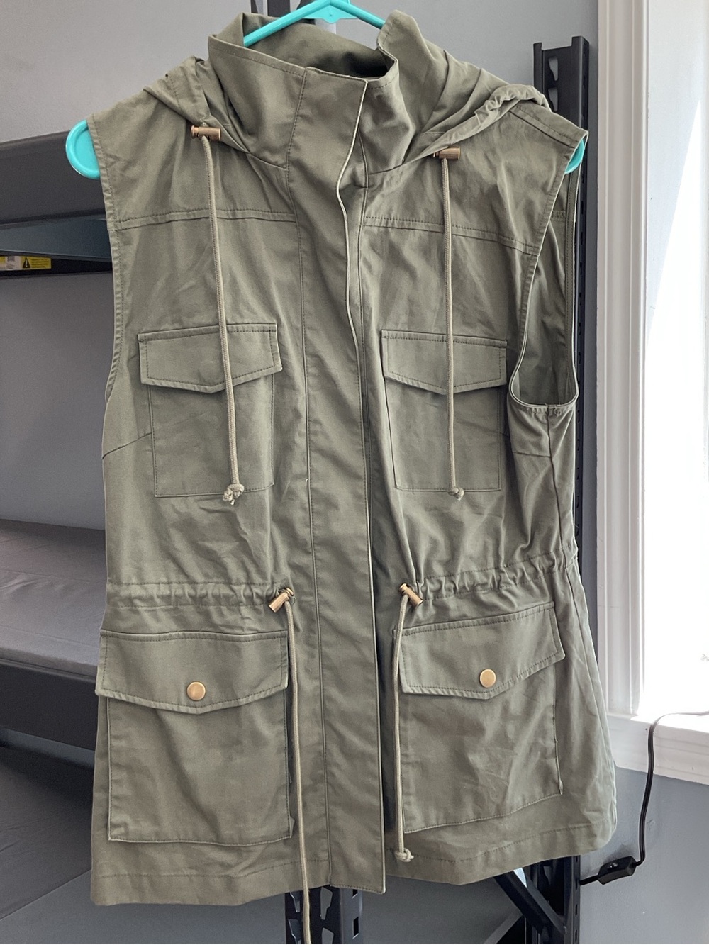 MixMatchy Olive Green Hooded Utility Vest